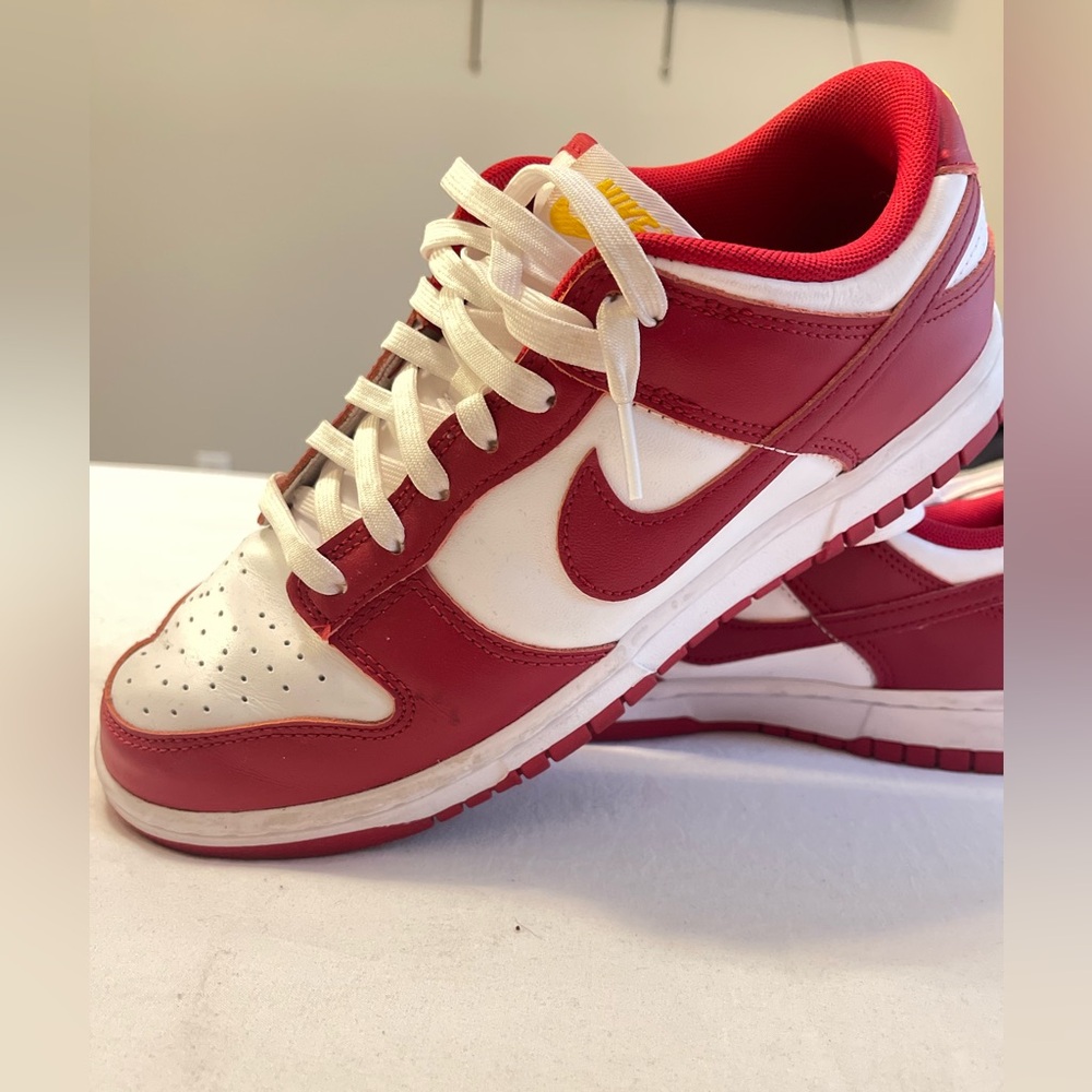 Nike Red and White Dunks